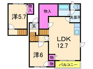 パルテールDの物件間取画像